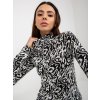 Bielo-čierna vzorovaná blúzka