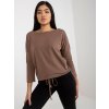 Hnedá jednofarebná blúzka