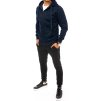 Tmavomodro-čierna tepláková súprava na zips