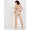 Béžový teplákový komplet s crop mikinou
