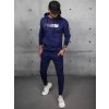 Tmavomodrá pánska tepláková súprava so strieborným pruhom