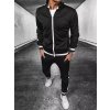 Čierna pánska tepláková súprava na zips