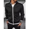 Čierna pánska tepláková súprava na zips