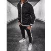 Čierna pánska tepláková súprava na zips