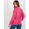 Fuchsiová jednofarebná mikina bez kapucne