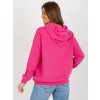 Fuchsiová mikina s kapucňou a klokaním vreckom