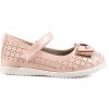 Dievčenské dierované baleríny s mašľou