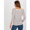 Smotanová pruhovaná blúzka so šnúrkami