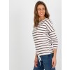 Smotanová pruhovaná blúzka so šnúrkami