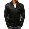 Pánska čierna koženková bunda Bolan