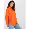 Oranžová košeľa so sťahovaním na bokoch