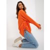 Oranžová košeľa so sťahovaním na bokoch