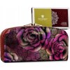 Peterson Ružová zaoblená peňaženka s kvetmi Y119