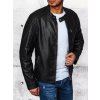 Čierna koženková pánska bunda