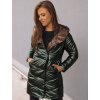 Zelená dámska obojstranná bunda DELSY LONG