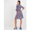 Fialové vzorované minišaty