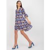 Fialové vzorované minišaty