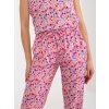 Ružové letné vzorované nohavice
