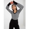 Čierno-biela pruhovaná blúzka