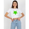 Bielo-zelené tričko s hviezdou