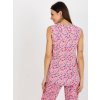 Ružová blúzka so vzorom bez rukávov