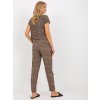 Hnedé letné vzorované nohavice