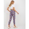 Fialové letné vzorované nohavice