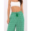 Zelené vzorované látkové nohavice