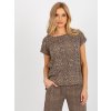 Dámska blúzka s krátkym rukávom s leopardím vzorom