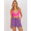 Ružové vzorované letné šortky