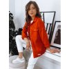 Oranžová dámska košeľová bunda AZZALA