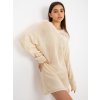 Svetlobéžové voľné svetrové šaty
