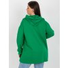 Zelená dlhšia dámska mikina s kapucňou