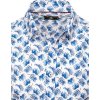 Biela pánska košeľa s modrým vzorom