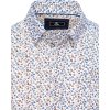 Biela pánska košeľa s kvetinovým vzorom