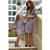 Matchy fialové elegantné šaty pre mamičku a dcéru Royal Pearl