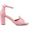 Dámske ružové sandále na stĺpiku W. Potocki