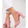 Dámske ružové sandále na stĺpiku W. Potocki