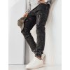 Čierne pánske džínsové nohavice jogger