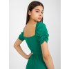 Tmavozelené koktejlové mini šaty