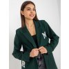 Tmavozelené sako s nášivkami