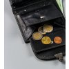 Cavaldi Čierna kožená peňaženka so sponou M258