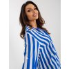 Bielo-modrá pruhovaná dámska košeľa