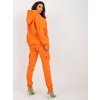 Oranžová tepláková súprava s kapucňou a cargo nohavicami
