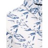 Biela košeľa s modrým vzorom