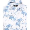 Smotanová košeľa s modrými palmami