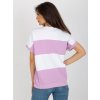 Svetlofialovo-biele pruhované tričko