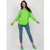 Svetlozelená košeľa so sťahovaním na bokoch