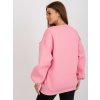 Ružová mikina bez kapucne s nápisom WEEKEND