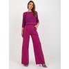 Fuchsiové elegantné široké nohavice